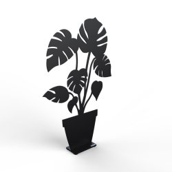 Lonneberg Monstera fnsterprydnad Svart 50 cm