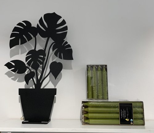 Lonneberg Monstera fnsterprydnad Svart 50 cm