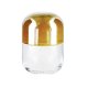 Vas Vitreum - Capsule glascontainer klar/guld 11 cm - sista ex